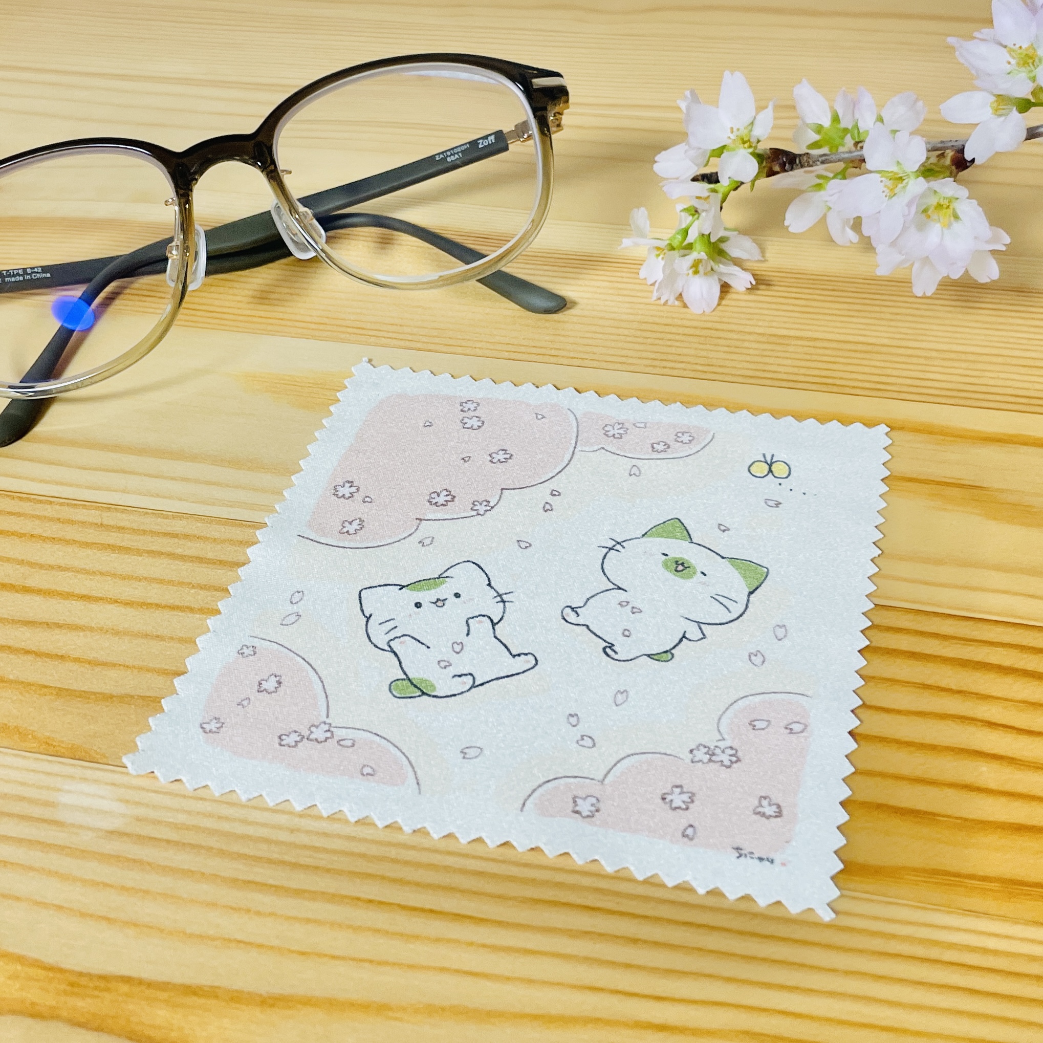メガネふき（S-さくら）,ちにゅり,¥500