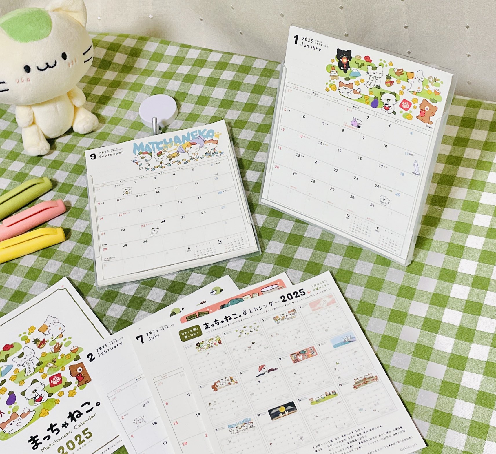 2025年卓上＆壁掛け2Wayカレンダー,ちにゅり,¥1600